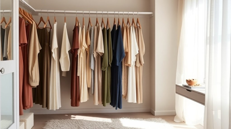 curated wardrobe organized life