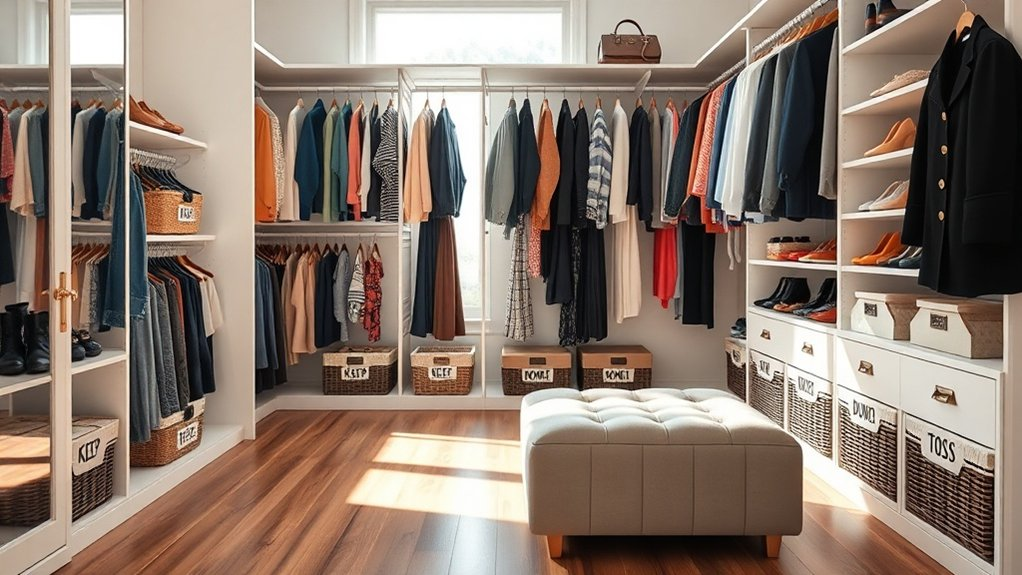 declutter donate toss maintain