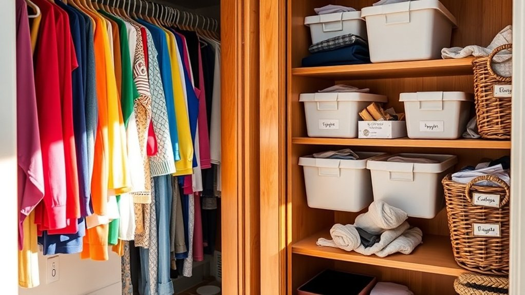 declutter for closet clarity