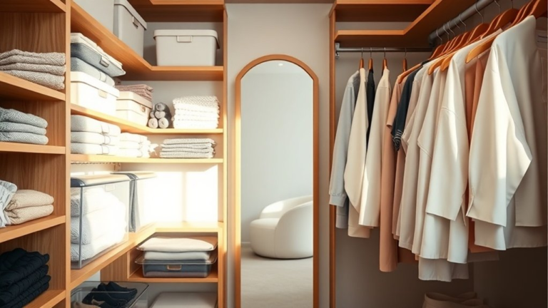 decluttered closet storage solutions