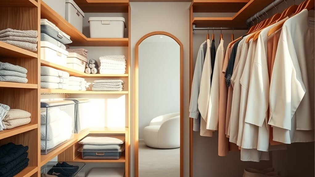 decluttered closet storage solutions