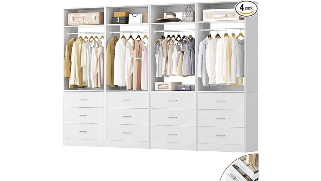 drawer and rod closet