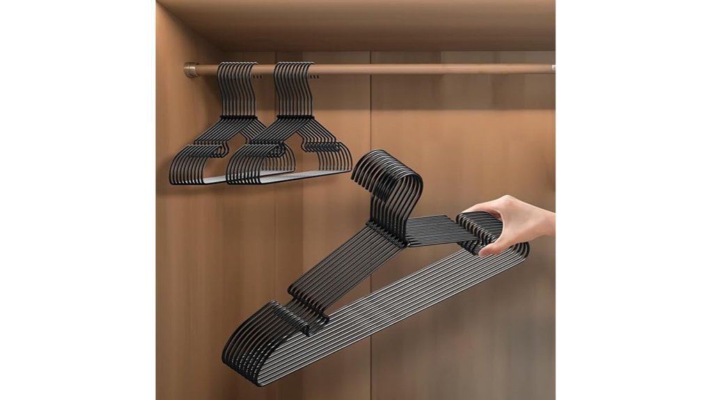 durable black aluminum hangers