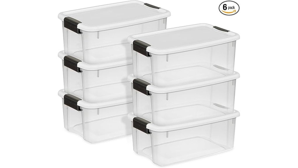 durable latching storage containers