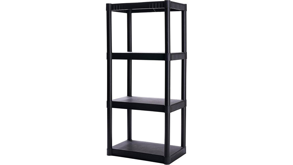 durable plastic storage shelves