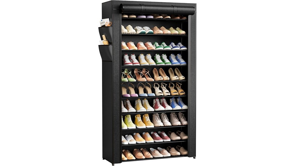 dust covered shoe storage solution