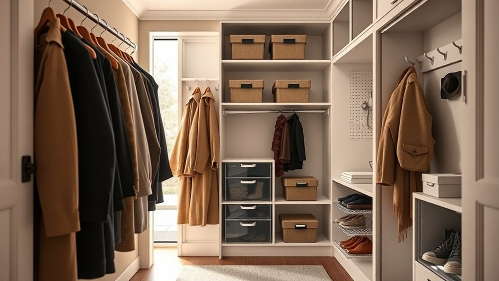 efficient deep closet organization