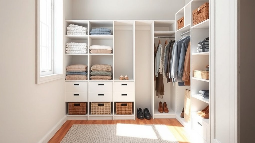 efficient folded clothing storage