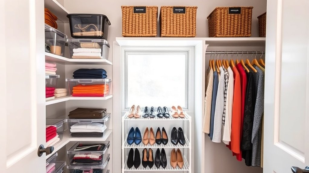 efficient small closet organization