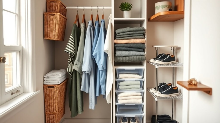 efficient small closet organization