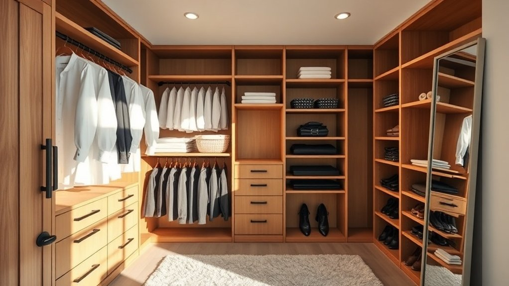 efficient walk in closet design