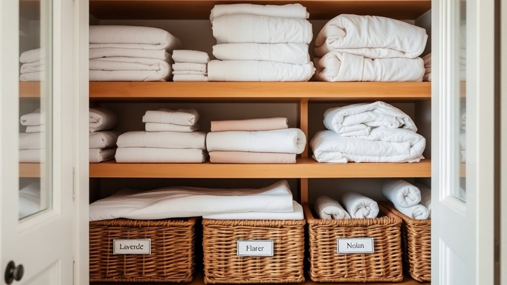 effortless linen closet organization