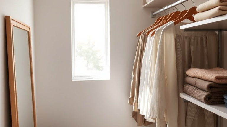 effortless minimalist wardrobe setup