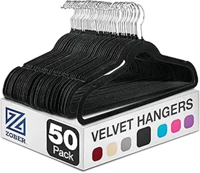 elegant black velvet hangers