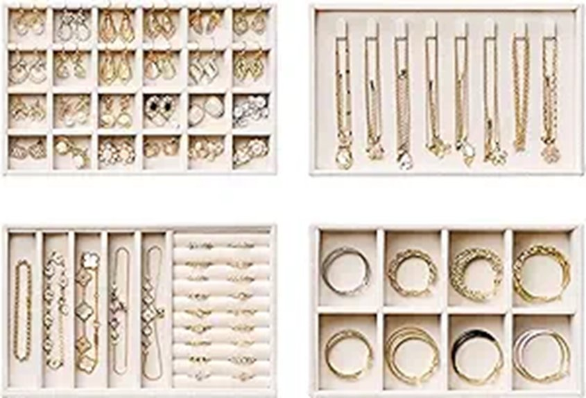 elegant velvet jewelry organizer