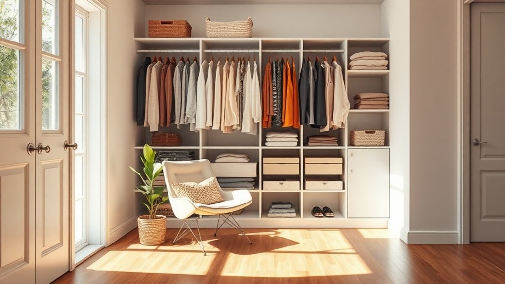 embrace a decluttered closet
