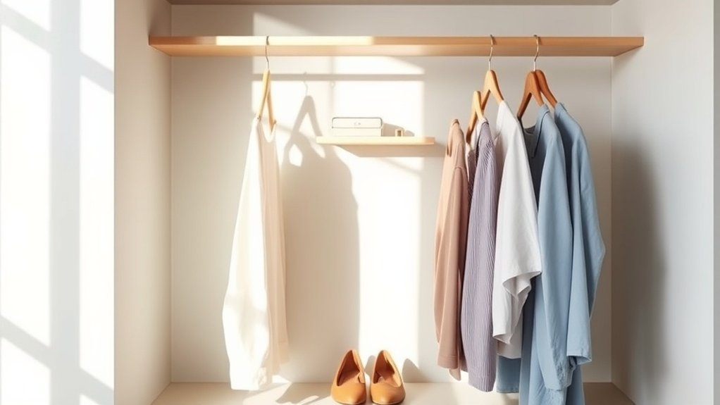 embrace minimal closet living