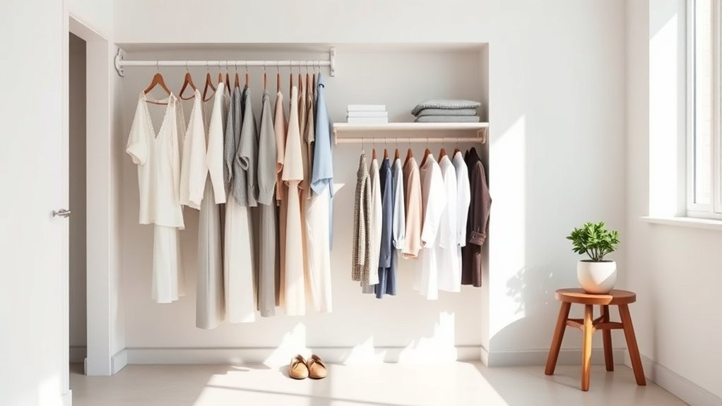 embrace minimalist closet joy