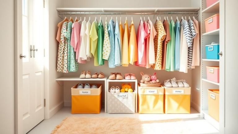 encouraging kids closet tidiness