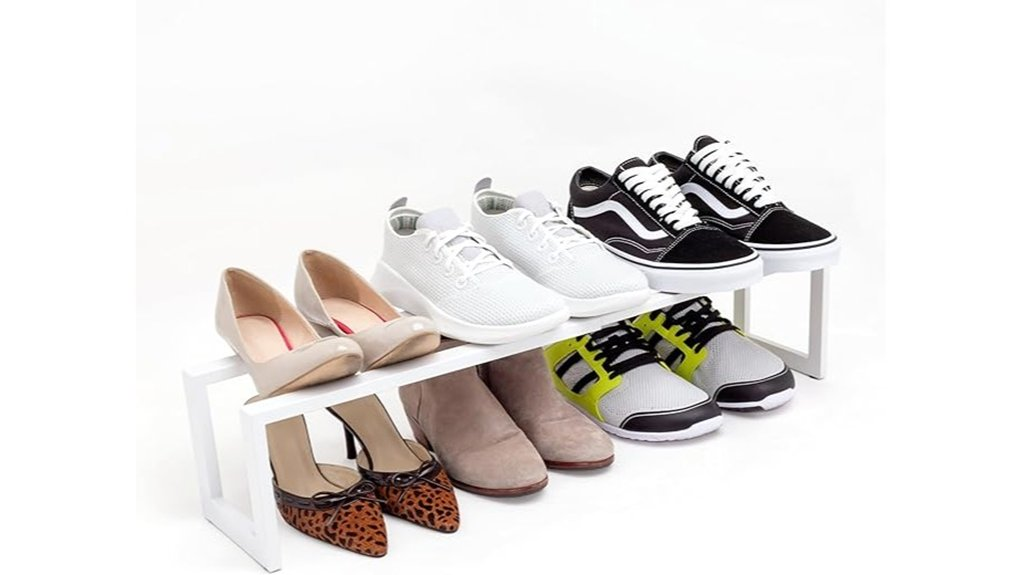 expandable satin shoe rack