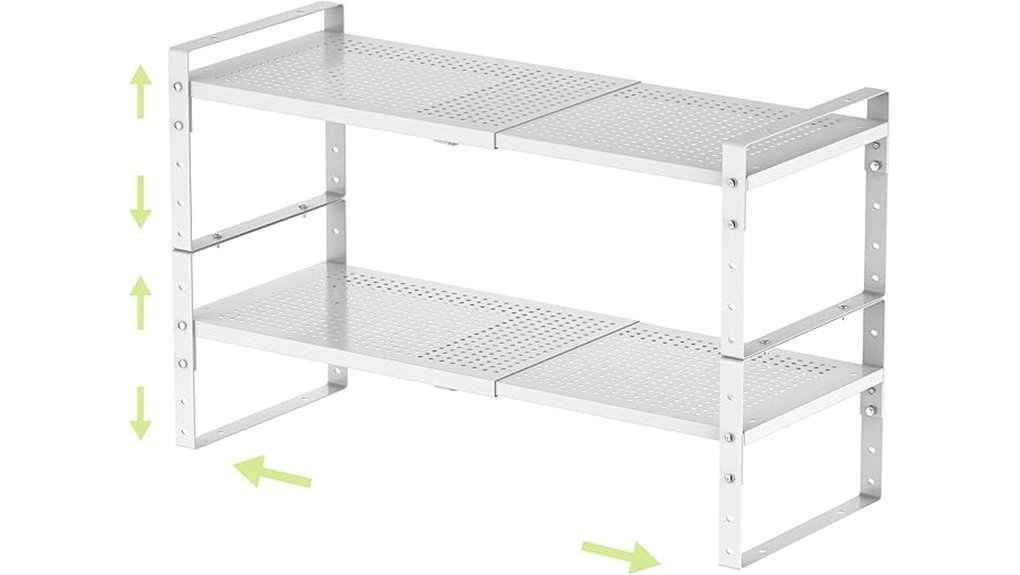 expandable white shoe organizer