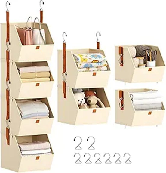 fabric bin closet organizer
