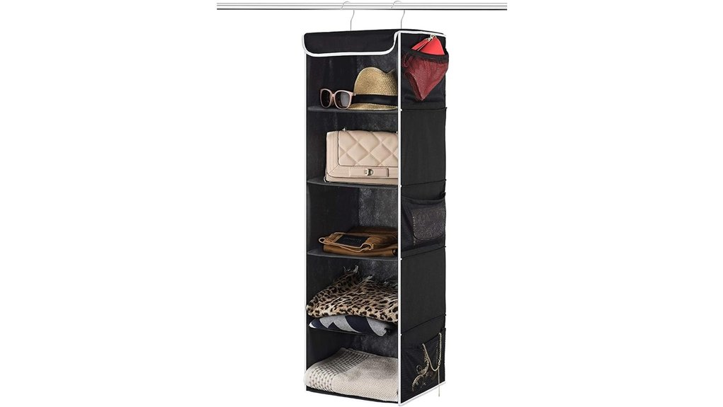 five shelf closet organizer solution