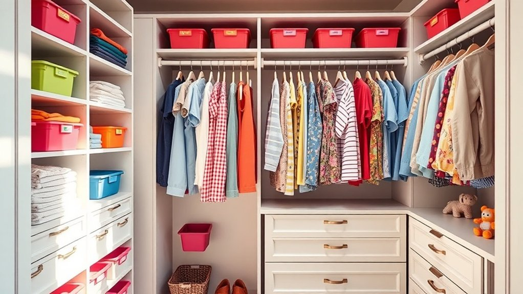 flexible closet system adaptation