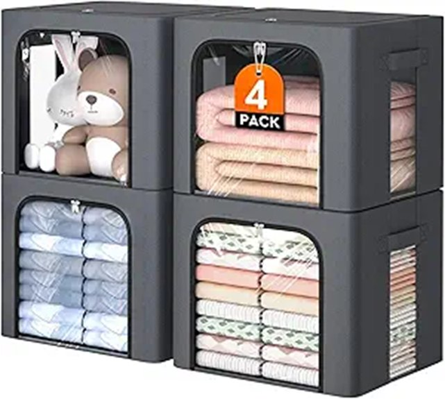 foldable storage bins set