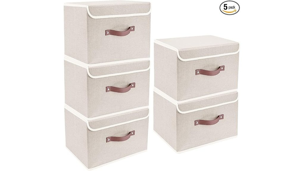 foldable storage boxes set