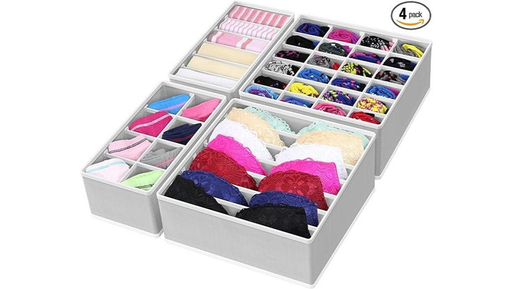 four pack drawer organizer set