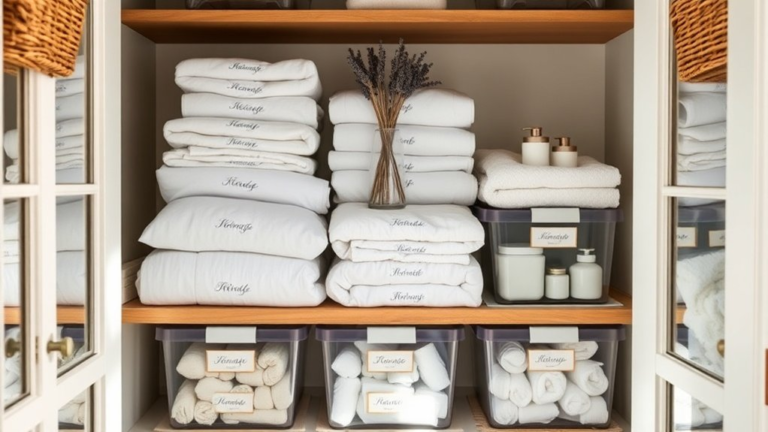 frustration free linen storage