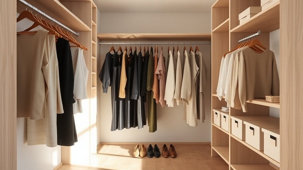 functional minimalist closet organization
