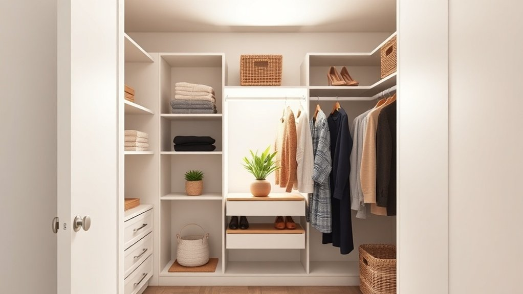 functional minimalist closet solutions