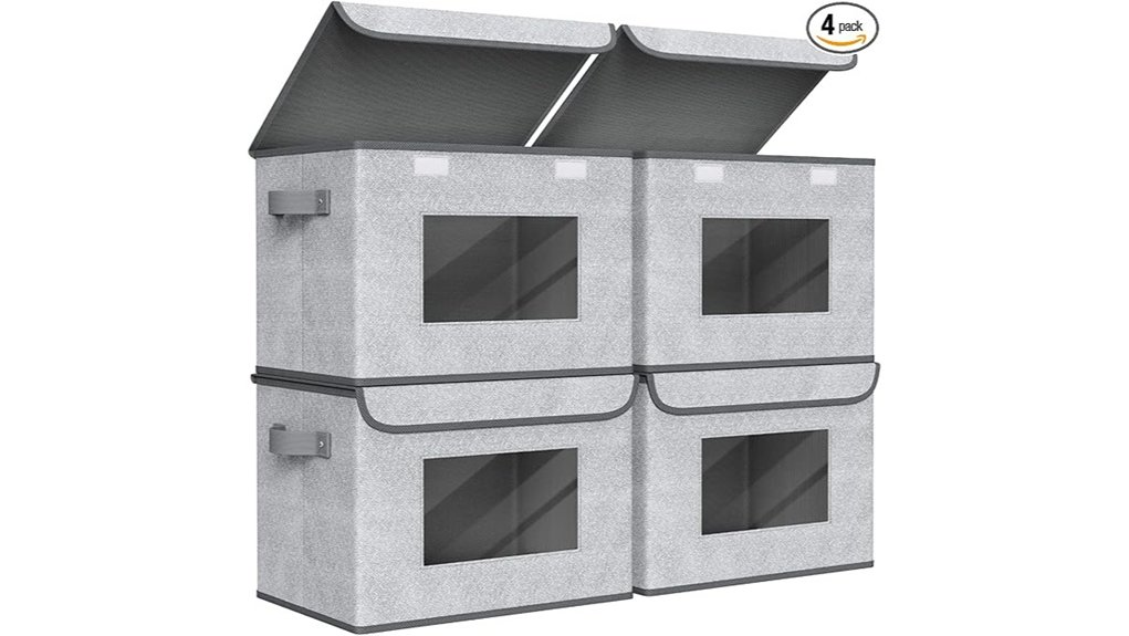 gray foldable storage boxes