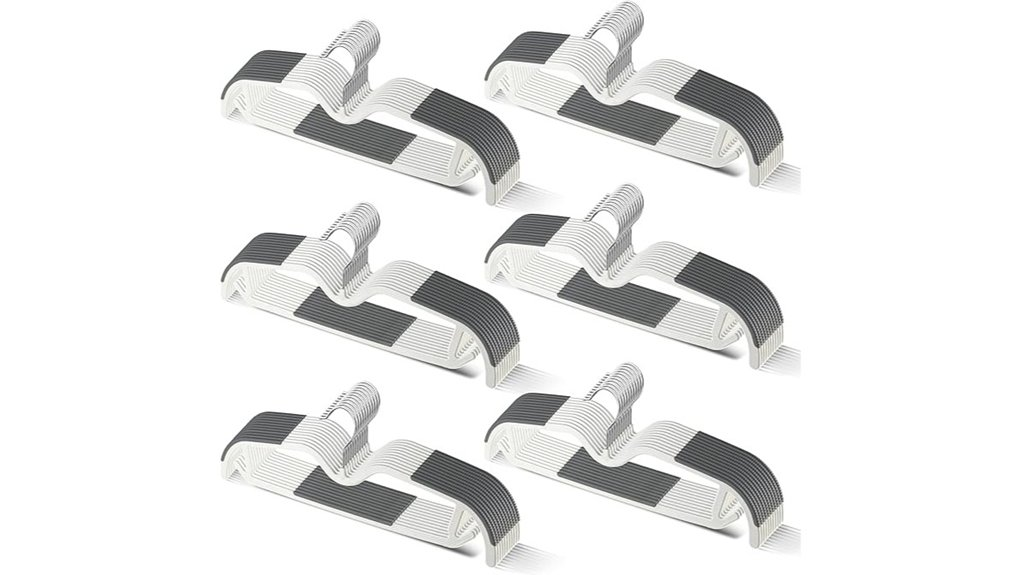 gray plastic pants hangers