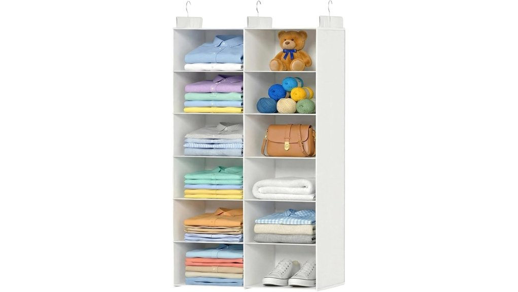 hanging closet storage organizer