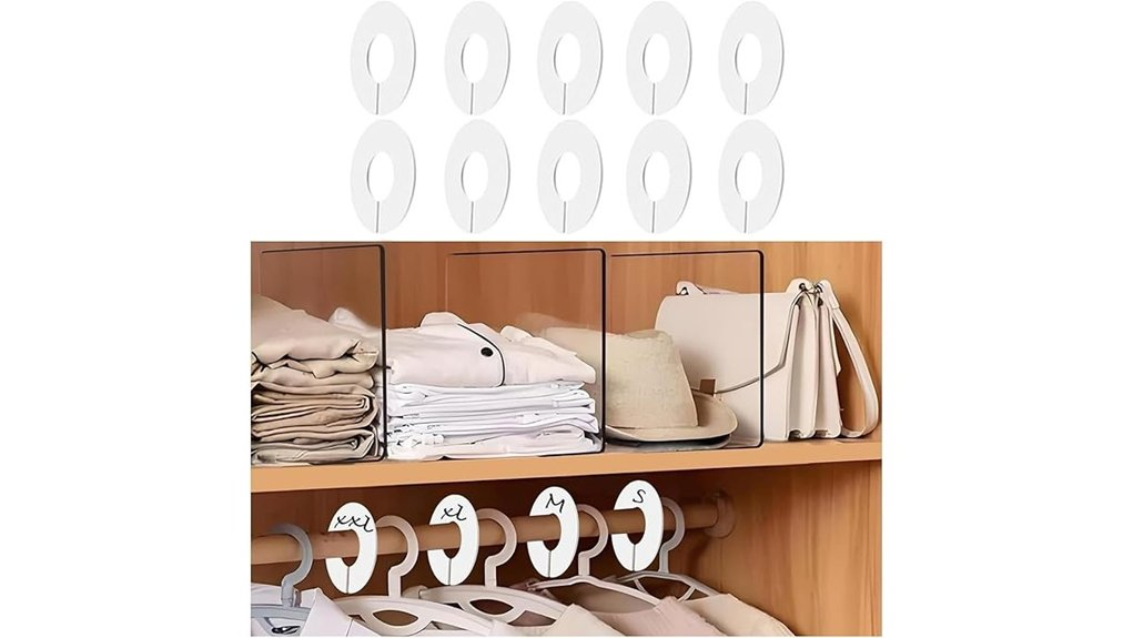 hanging clothes organization dividers
