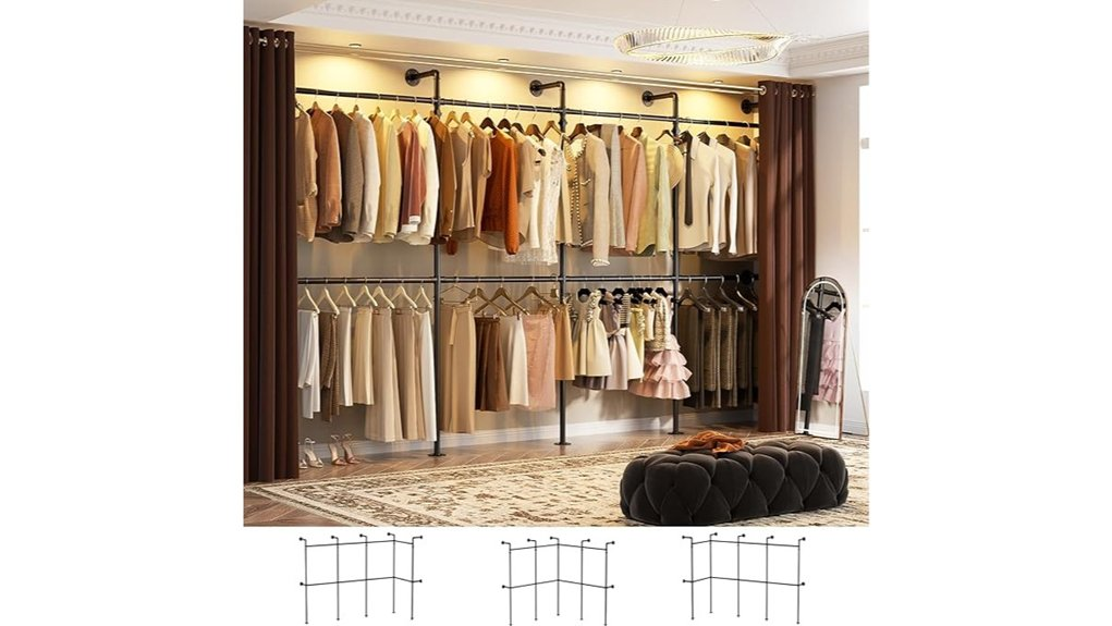 industrial pipe clothing rack