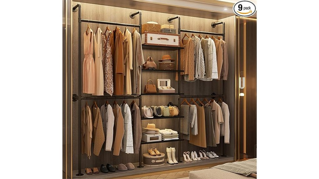 industrial pipe clothing rack