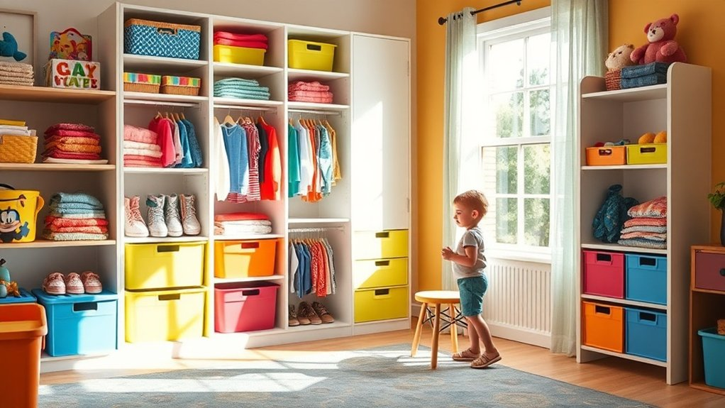 kids closet organization strategies