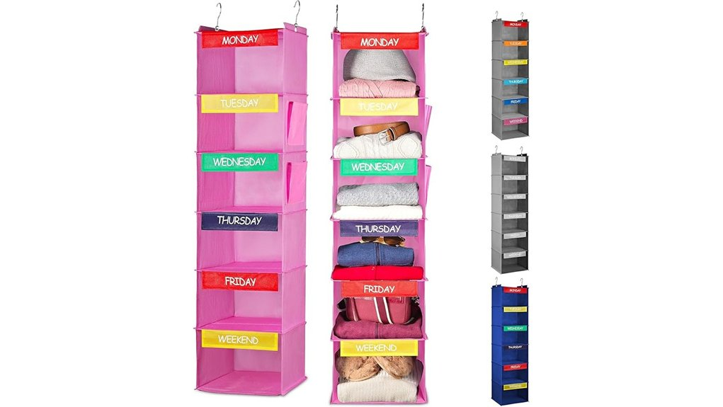 kids clothes hanging organizer