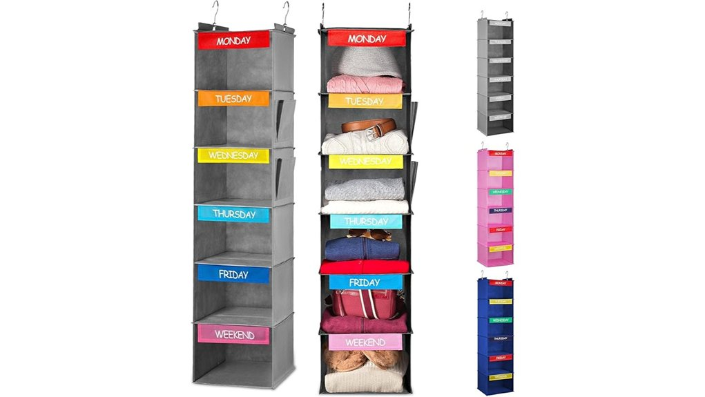 kids clothes hanging organizer