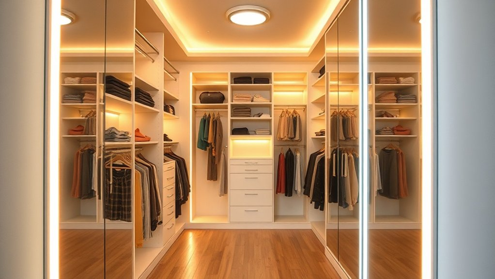 layered lighting for spaciousness