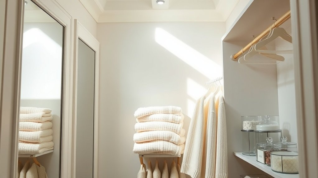 light colors and mirrors