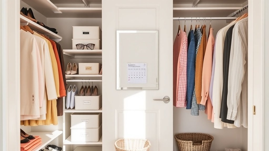 maintain organized closet routine