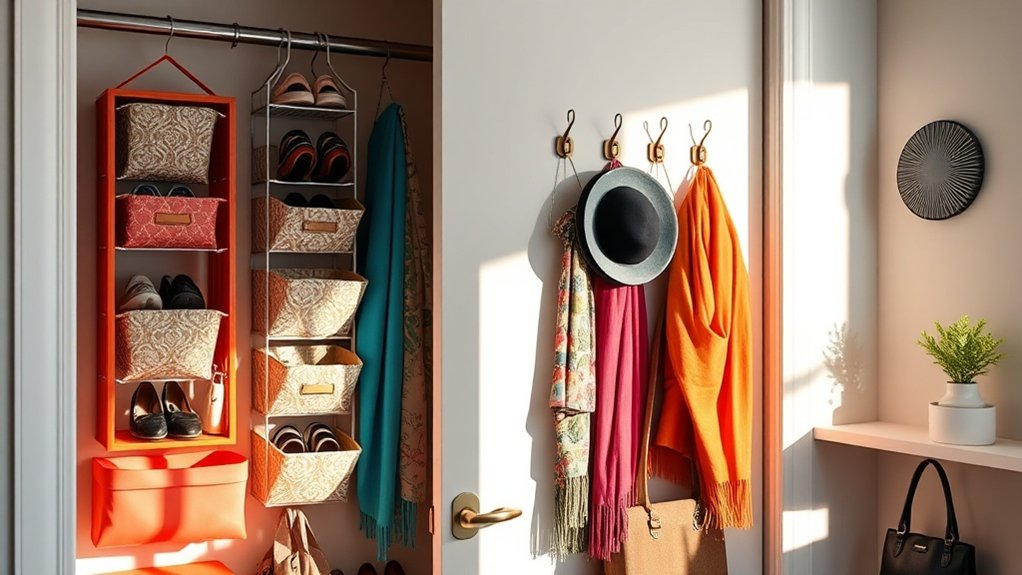 maximize closet door storage