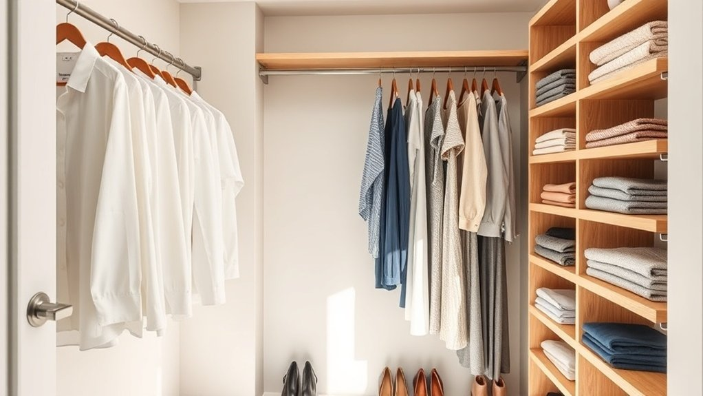 maximize closet hanging space