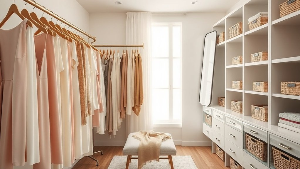 maximize closet visibility calmly