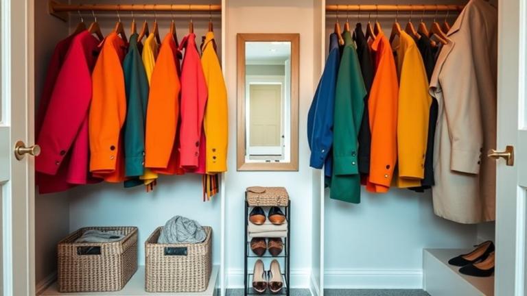 maximize coat closet space